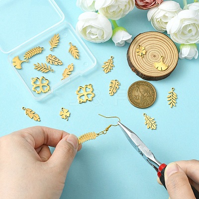 DIY Leafy Jewelry Making Finding Kit STAS-CJ0002-43-1