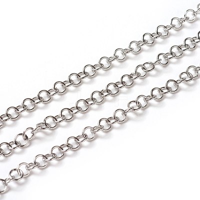 Tarnish Resistant 304 Stainless Steel Rolo Chains CHS-E016-02G-P-1