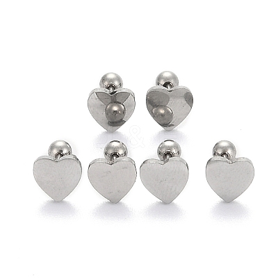 Tarnish Resistant 201 Stainless Steel Barbell Cartilage Earrings EJEW-R147-41-1