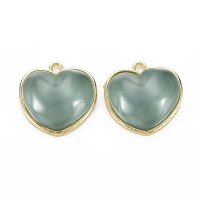 Light Gold Alloy Pendants PALLOY-T081-11C-RS-1
