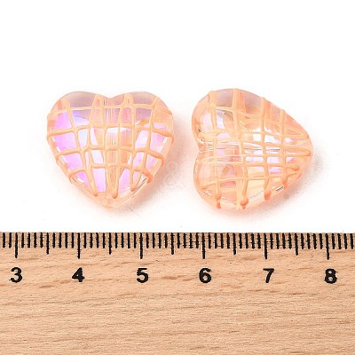 Transparent Glass Enamel Beads GLAA-S388-01F-1