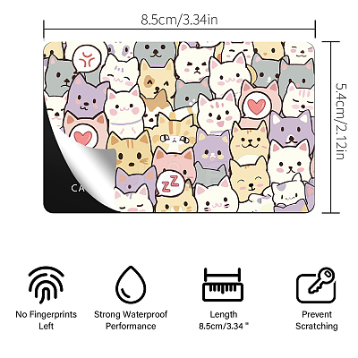 Plastic Waterproof Card Stickers STIC-WH0032-001-1