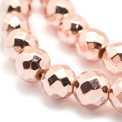 Electroplate Non-magnetic Synthetic Hematite Beads Strands G-L485-03A-LRG-1