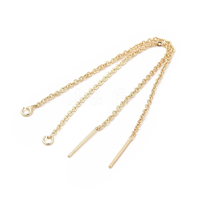 Rack Plating Brass Stud Earring Findings KK-E081-01G-1