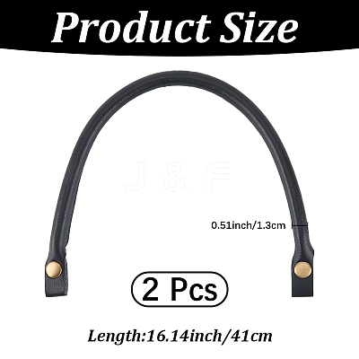 2Pcs PU Imitation Leather Bag Handles DIY-CL0001-62A-1