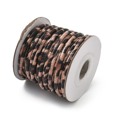 Leopard Printed Round Imitation Leather Cords LC-S020-01I-1