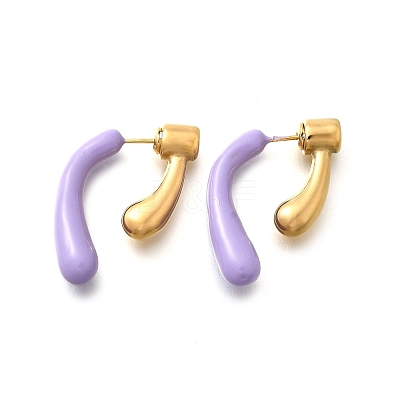 304 Stainless Steel Stud Earrings EJEW-C133-04G-02-1