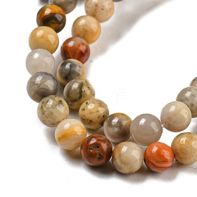 Natural Crazy Lace Agate Round Bead Strands G-M272-03-4mm-1