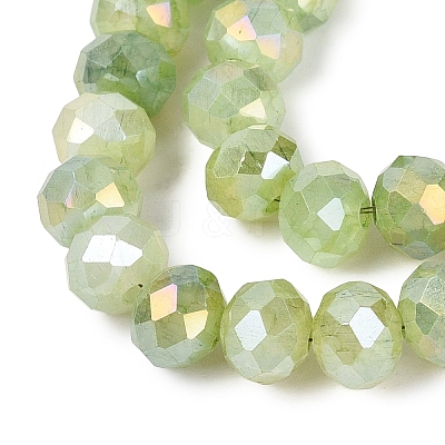 Dyed Crackle Imitation Jade Glass Beads Strands EGLA-Q131-02C-03-1