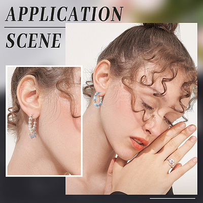 30Pcs 6 Style Brass Hoop Earring Findings FIND-BBC0003-23P-1