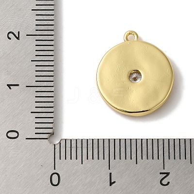 Rack Plating Brass Micro Pave Cubic Zirconia Pendants KK-A229-17G-1