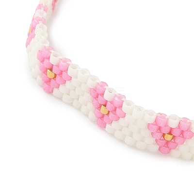 Glass Seed Beaded Bracelets for Women BJEW-MZ00214-01-1