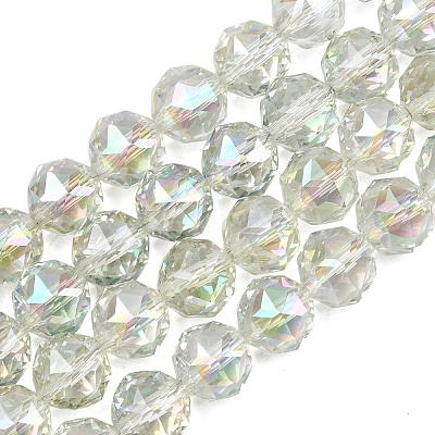Transparent Electroplate Glass Beads Strands EGLA-N002-34C-B04-1