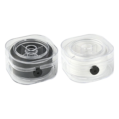 2 Rolls 2 Colors Flat Elastic Crystal String EW-YW0001-14-1
