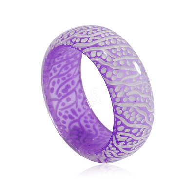 Luminous Glow in the Dark Resin Simple Finger Ring PW-WG21578-37-1