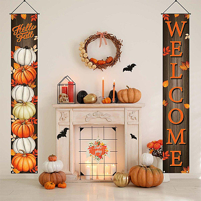 Thanksgiving Day Theme Unfinished Wood Pendant Decorations HJEW-WH20003-47C-1