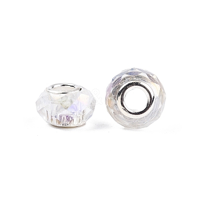 Transparent Glass European Beads GPDL-N004-D14mm-A01-1