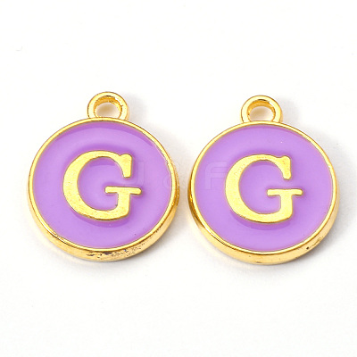 Golden Plated Alloy Enamel Charms ENAM-S118-10G-1