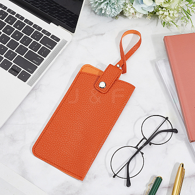 1Pc PU Leather Eyeglass Cases AJEW-CN0004-98A-02-1