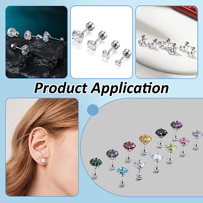 60Pcs 304 Stainless Steel Ear Nuts STAS-UN0064-21B-1