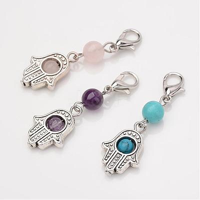 Tibetan Style Alloy Pendants HJEW-JM00191-1