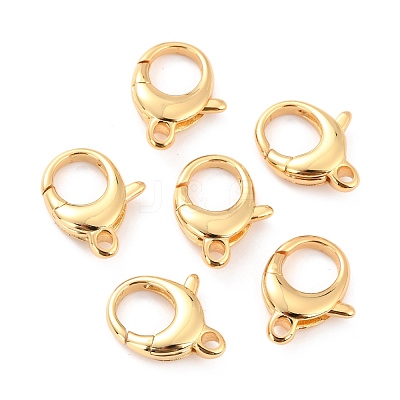 Brass Lobster Claw Clasps KK-D065-02G-1
