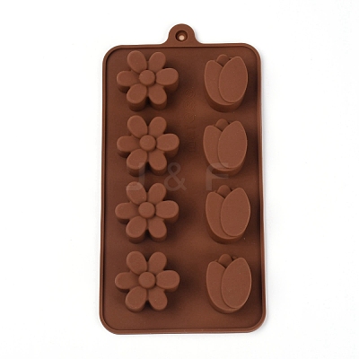 8-Cavity Floral Shaped Fondant Molds DIY-TAC0005-87-1