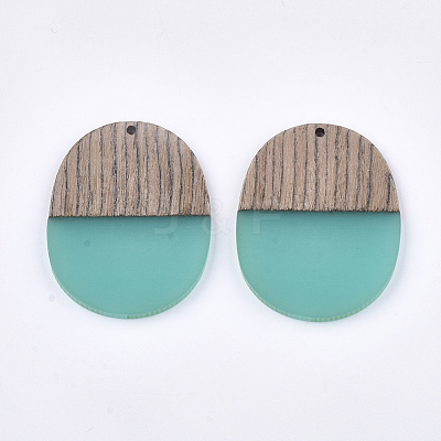 Resin & Wenge Wood Pendants RESI-T023-01H-1