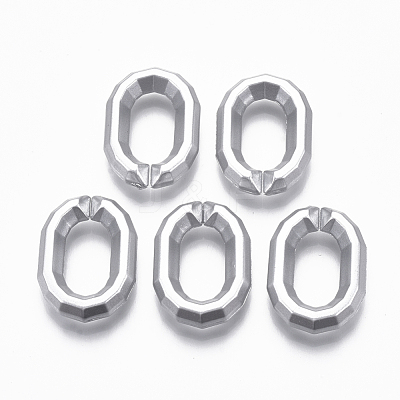 Spray Painted CCB Plastic Linking Rings CCB-R104-15-03-1