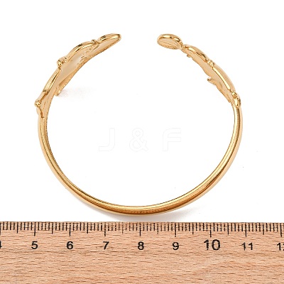 Marine 304 Stainless Steel Cuff Bangles for Women BJEW-Z147-01G-05-1