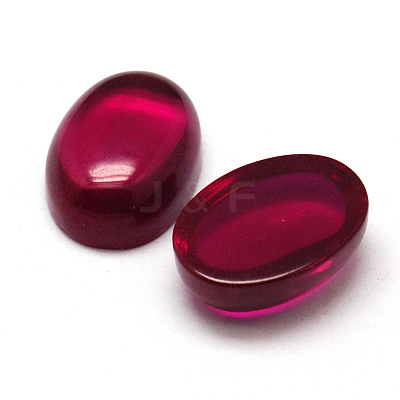 Dyed Oval Red Corundum Cabochons X-G-J339-02-6x8mm-1