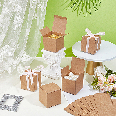 Folding Square Kraft Paper Mailer Boxes CBOX-WH0005-04-1