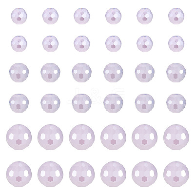 105Pcs 3 Styles Electroplate Opaque Solid Color Glass Beads Strands GLAA-TA0004-40A-1