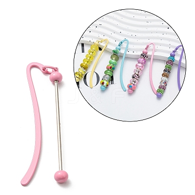 Iron & Alloy Bookmarks with Beadable Bar Pendant LS-AJEW-G055-02B-1