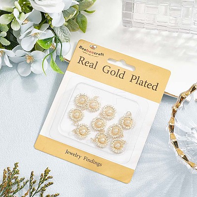 10Pcs Brass Pendants KK-BBC0020-54-1