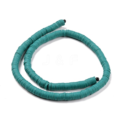 Handmade Polymer Clay Beads Strands CLAY-R089-6mm-Q107-1