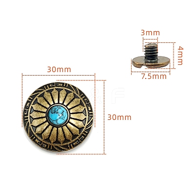 Alloy Decorative Buttons PW-WG1200D-26-1