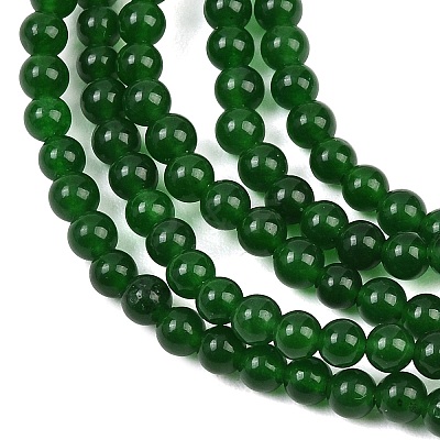 Dyed Natural White Jade Imitation Malaysia Jade Beads Strands G-C270-B01-4mm-1