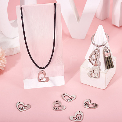 12Pcs 12 Styles 316L Stainless Steel Pendants STAS-TA0003-21P-1