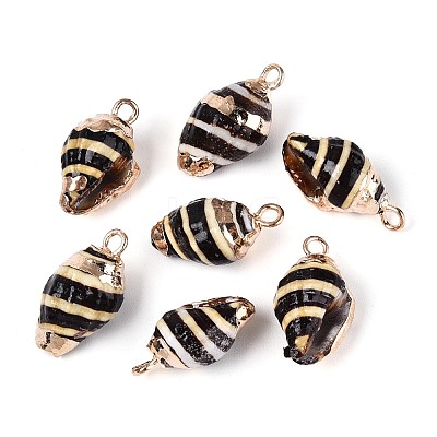 Electroplated Natural Shell Pendants BSHE-T015-02-1