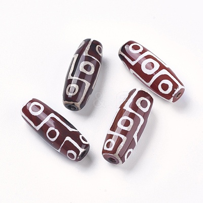 Tibetan Style 9-Eye dZi Beads  TDZI-G009-F03-1