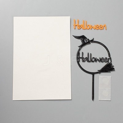 Acrylic Halloween Word Cake Insert Card Decoration DIY-H109-01-1