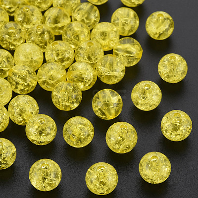 Transparent Crackle Acrylic Beads MACR-S373-66C-N16-1