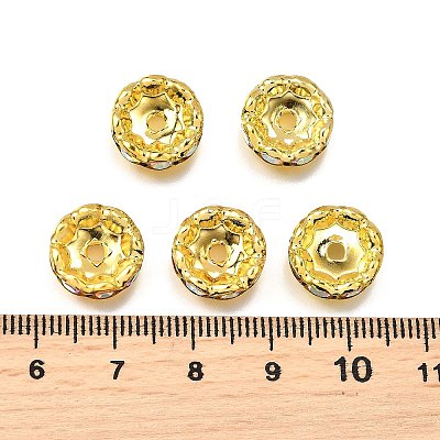Brass Grade A Rhinestone Spacer Beads RSB160NF-02G-1