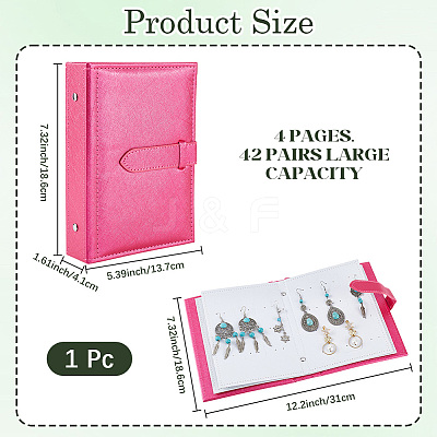 Portable PU Leather Earring Display Book EDIS-WH20011-01D-1