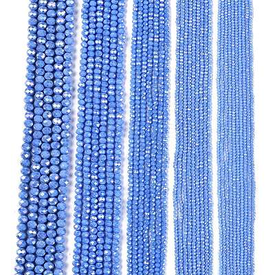 Electroplate Glass Beads Strands EGLA-A044-P6mm-B17-1