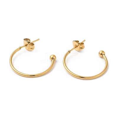 304 Stainless Steel Stud Earring X-EJEW-H134-02C-G-1