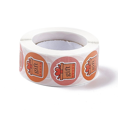 2 Colors Paper Gift Sticker Rolls X-STIC-E001-12-1