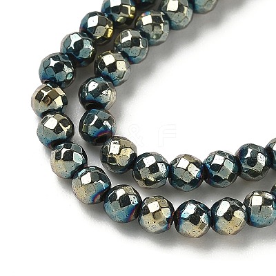 Electroplate Non-magnetic Synthetic Hematite Beads Strands G-L487-C-21-1