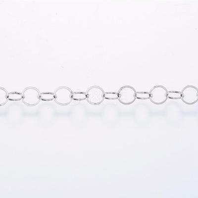 Tarnish Resistant Handmade 304 Stainless Steel Rolo Chains CHS-H007-59P-1